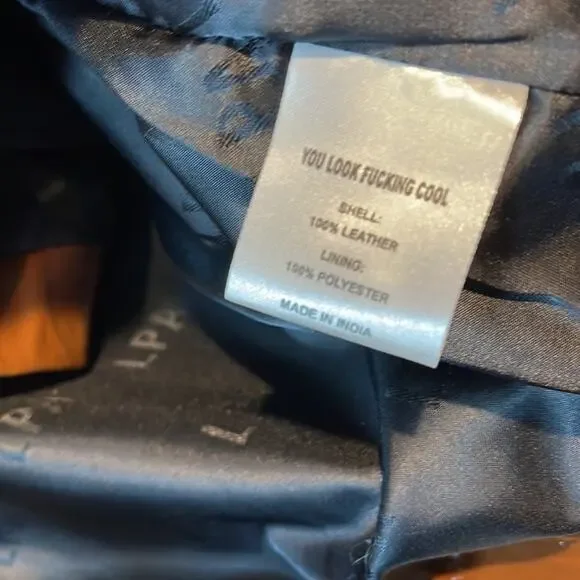 LPA x Revolve Ophelia 100% Leather Midi Dress Brown Women’s Size Small NWT - Picture 12 of 12